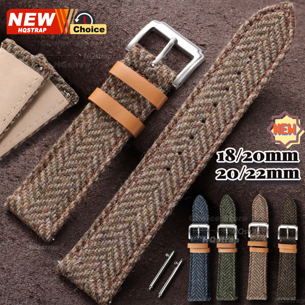 Watches Rolex Smartwatch - 18mm 20mm 22mm Tweed Nylon Strap