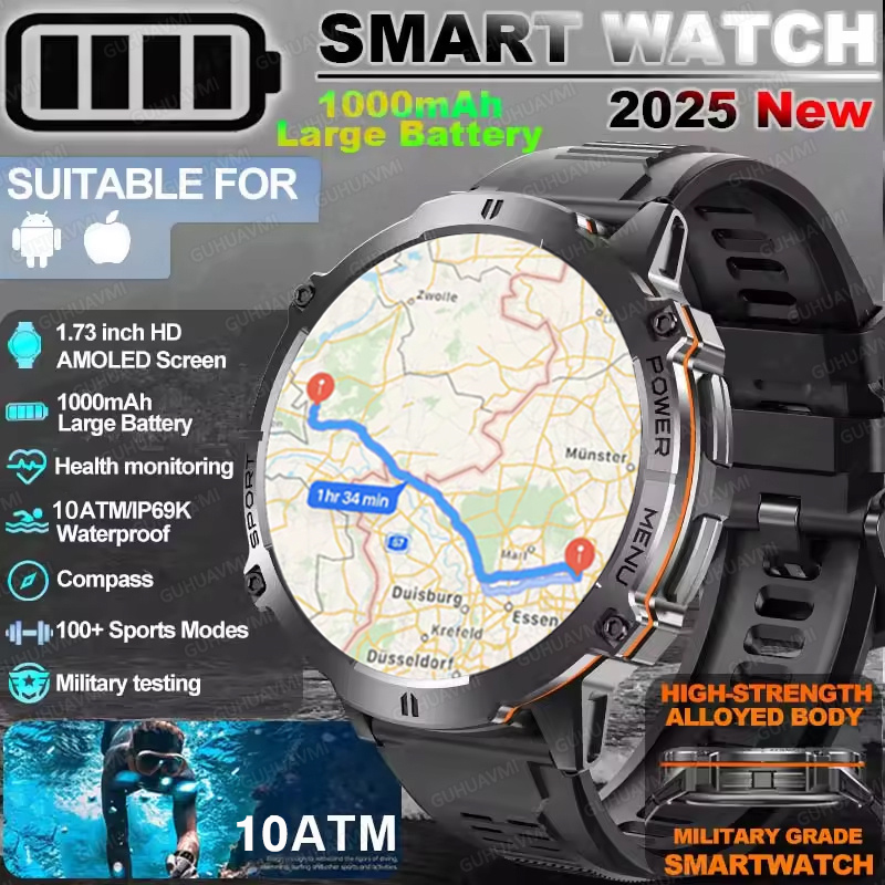 Smartwatch Watches Gift For Men - 2025 Original TANK T3 Ultra GPS