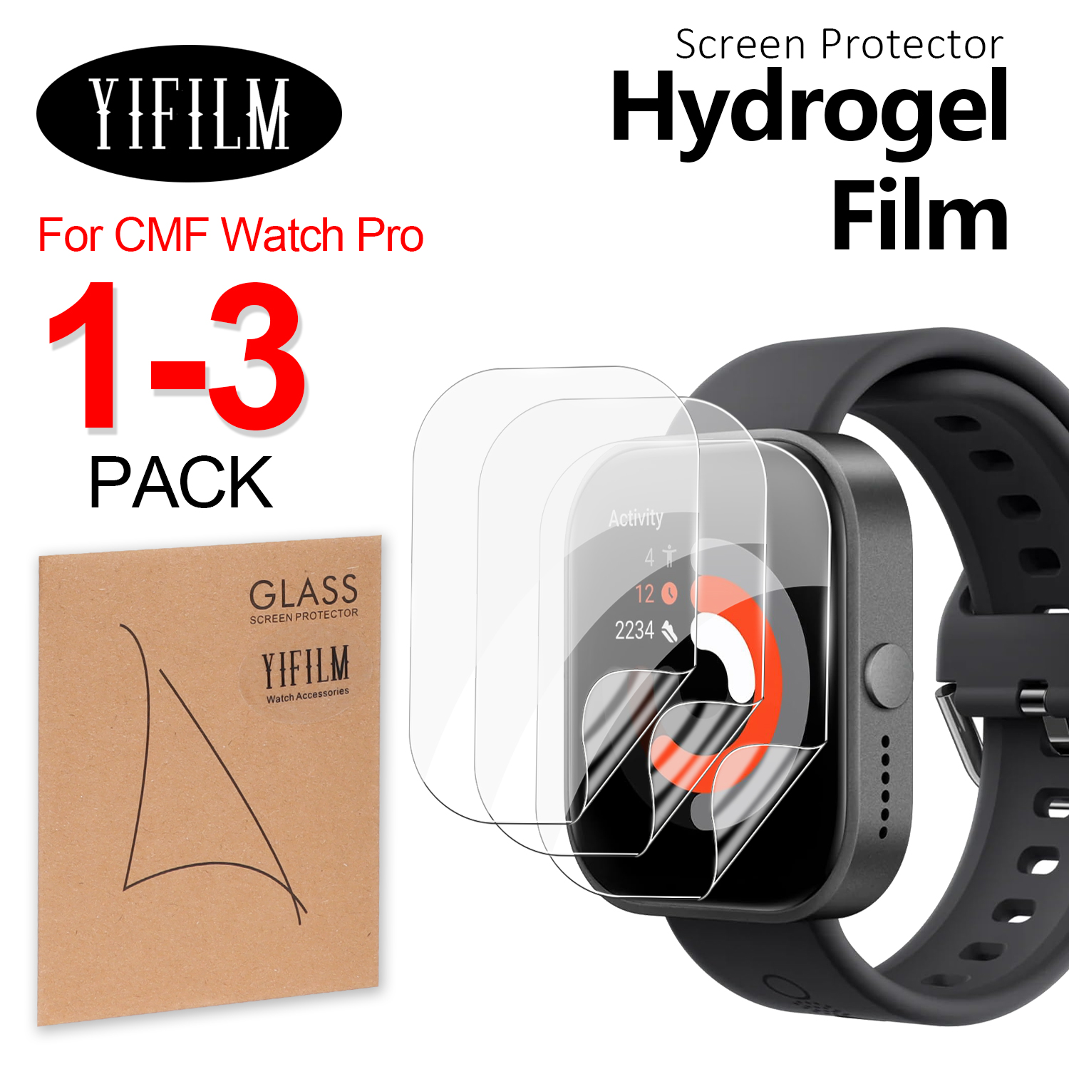 Smart Watch Screen Protector - HD Clear TPU Hydraulic Screen Protector