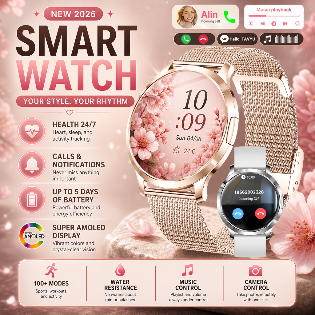 Smartwatch Ladies Watches For Women - 2026 New Stylish Women Smart Watch