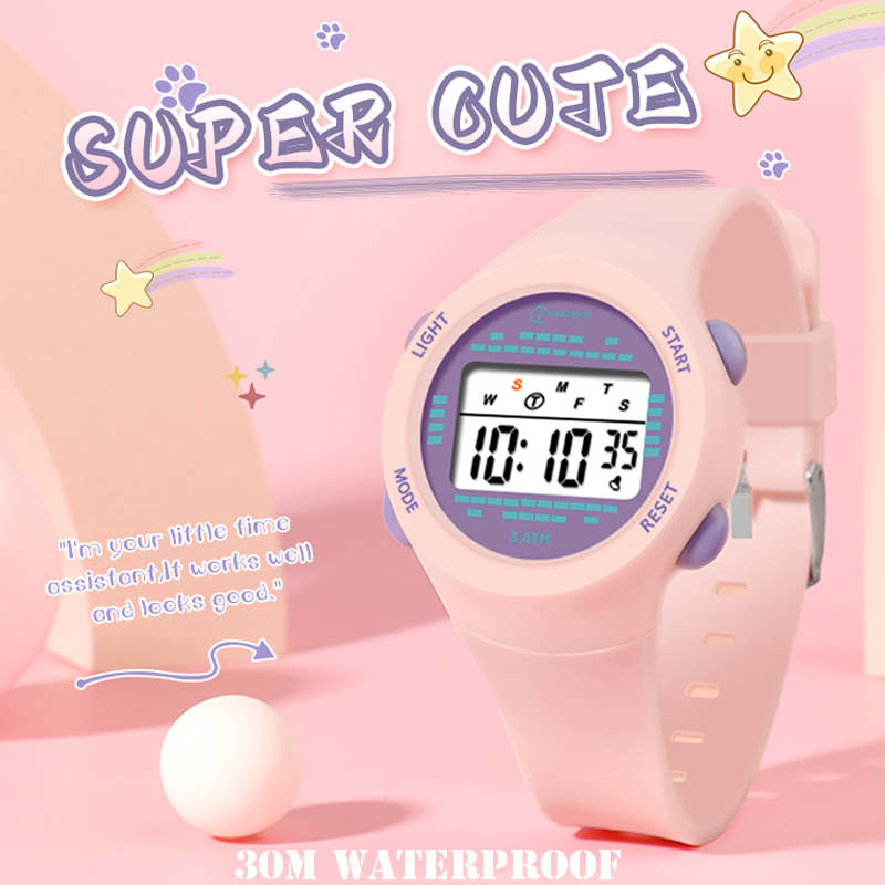 Smartwatch Watches Gift For Boys - Children's Electronic Watch Girl Pink Cute