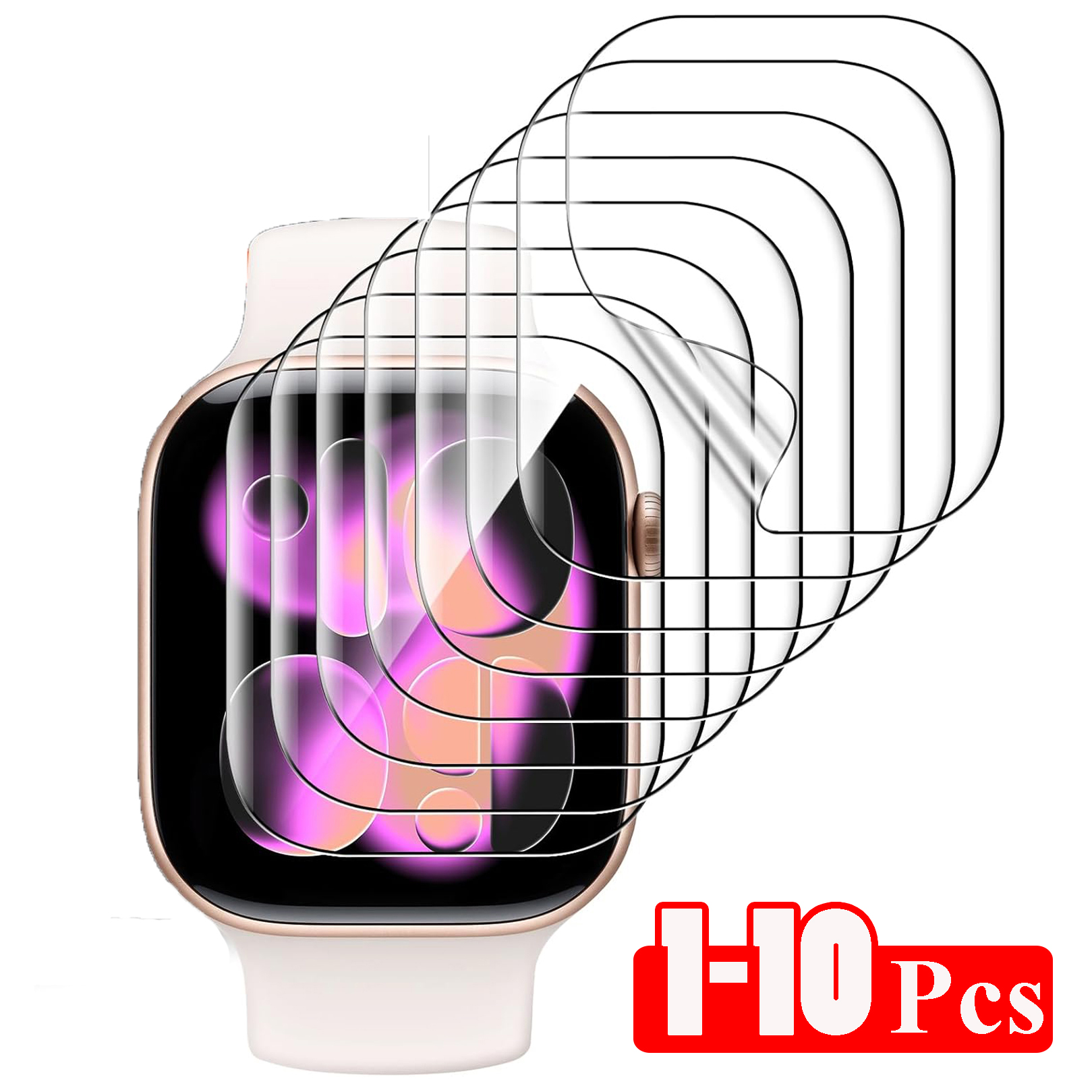Smart Watch Screen Protector - 1-10PCS Hydrogel Film for Apple Watch
