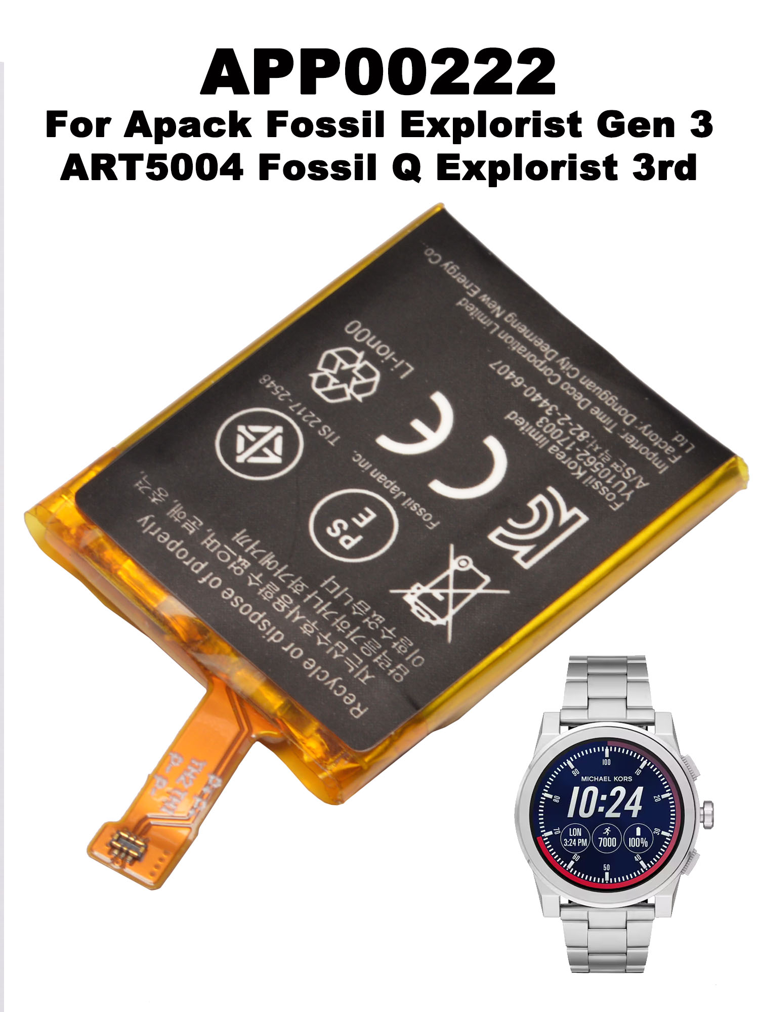 3.8V 370mAh APP00222 Replaceme - Smartwatch Watches Michael Kors reseña y precio