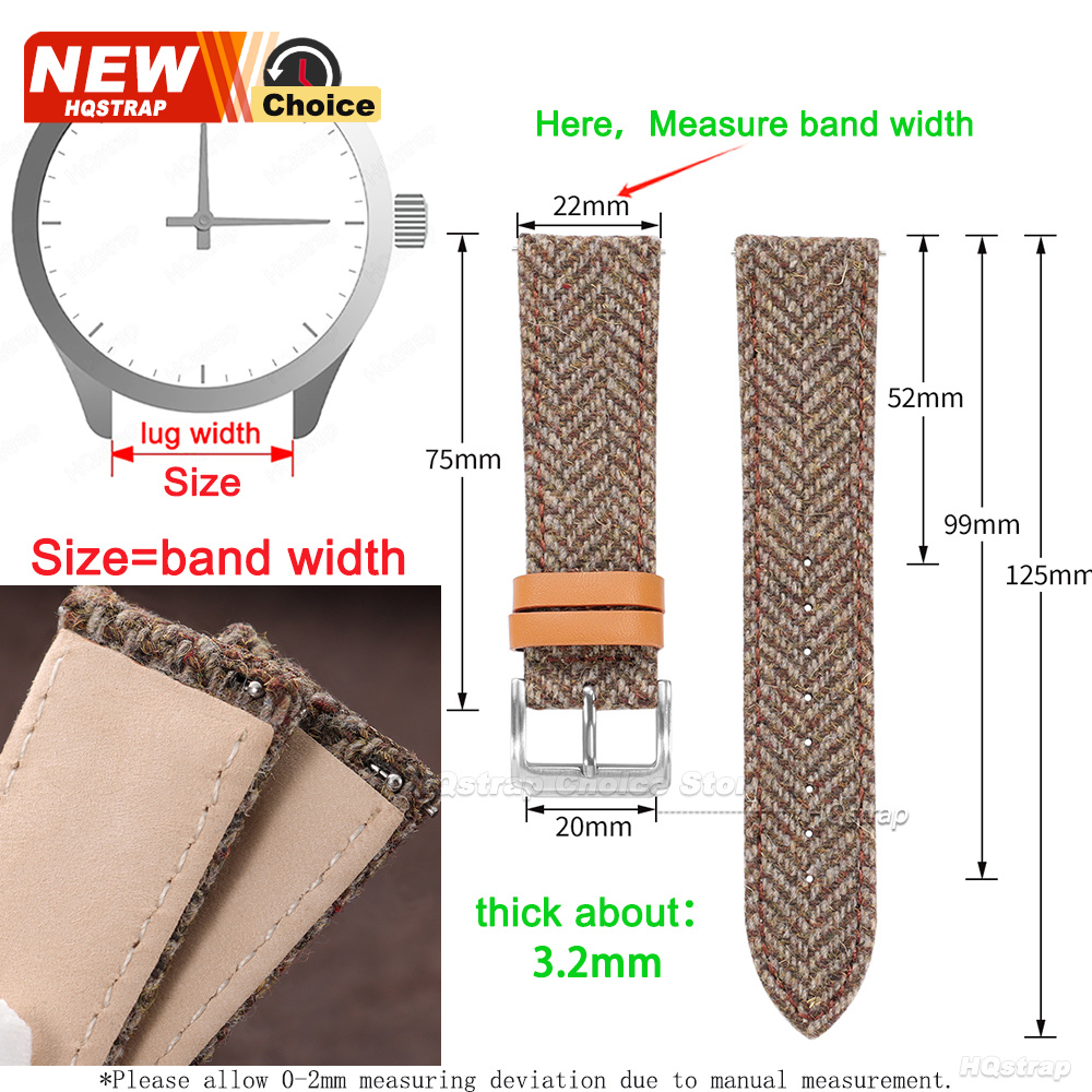 18mm 20mm 22mm Tweed Nylon Str - Watches Rolex Smartwatch reseña y precio