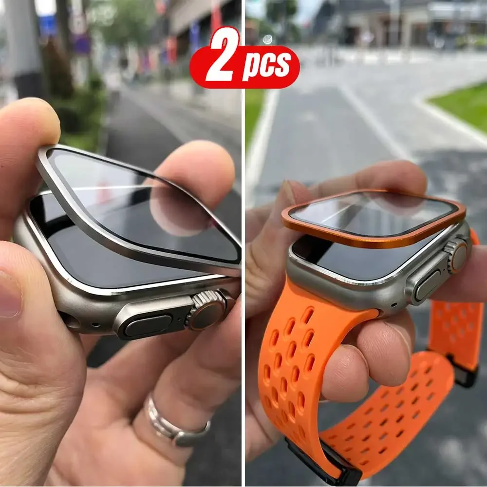 2PCS Titanium Metal Frame for  - Smartwatch Watches Gift For Men reseña y precio