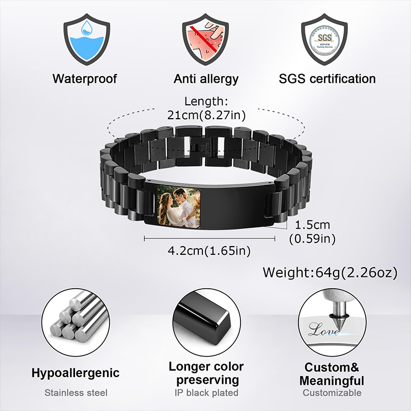Custom Picture Text Bracelet W - Bracelet Link Remover reseña y precio