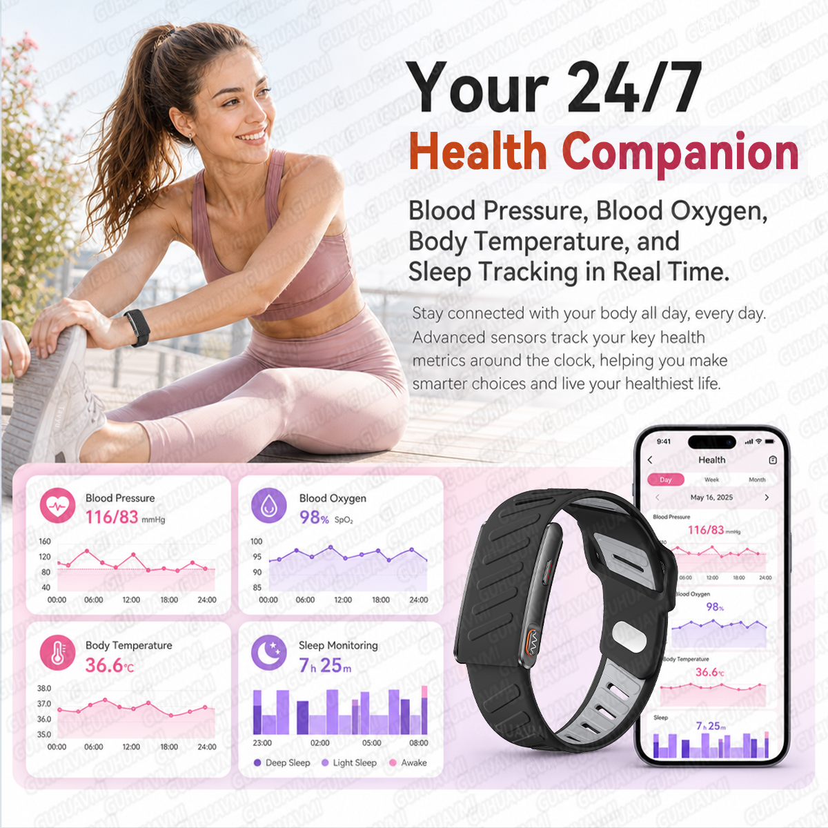 GUHUAVMI Screenless Smart Wris - Smartwatch Ladies Watches For Women reseña y precio