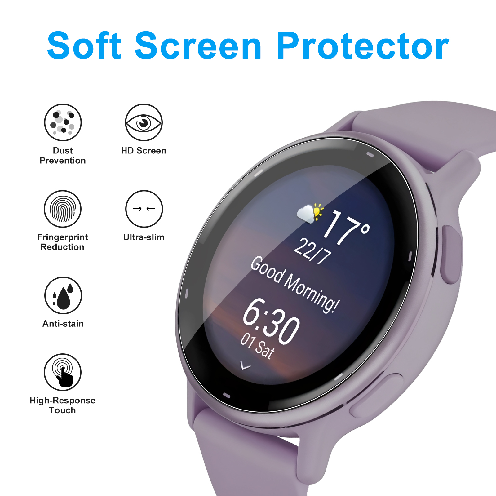 Soft Clear Protective Film For - Smart Watch Screen Protector reseña y precio