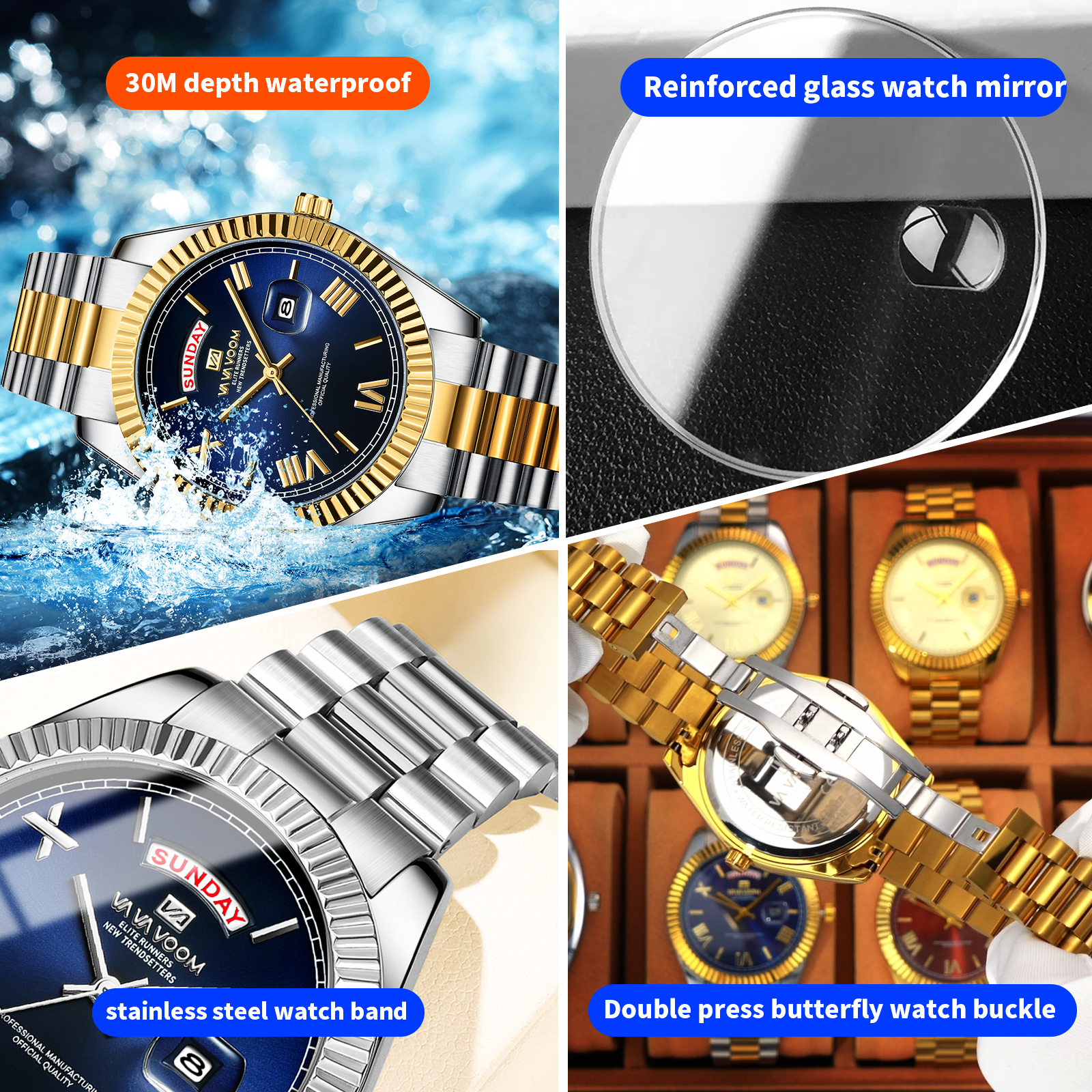 Men Watch Solid Stainless Stee - Smartwatch Watches Gift For Men reseña y precio