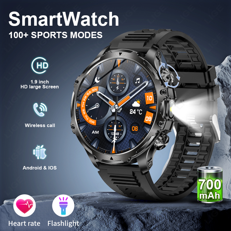 LIGE Smartwatch Military Men 1 - Timex Watches Smartwatch reseña y precio