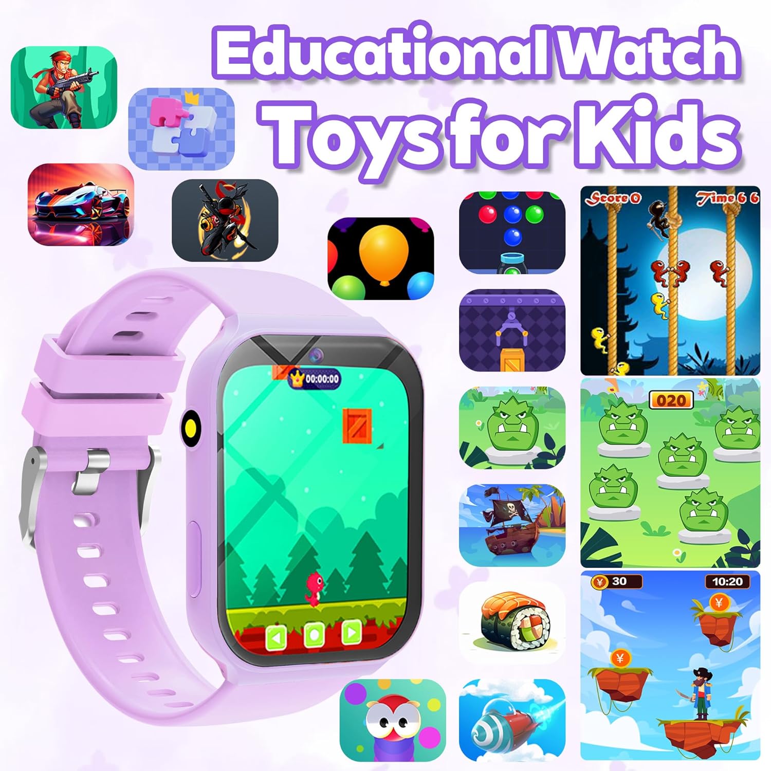 Kids Smart Watch with 18 Games - Smartwatch Watches Gift For Boys reseña y precio
