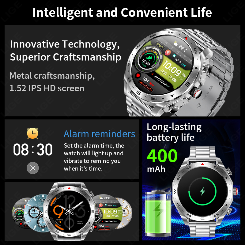 LIGE AMOLED Screen Smart Watch - Smartwatch Noise Watches For Women reseña y precio