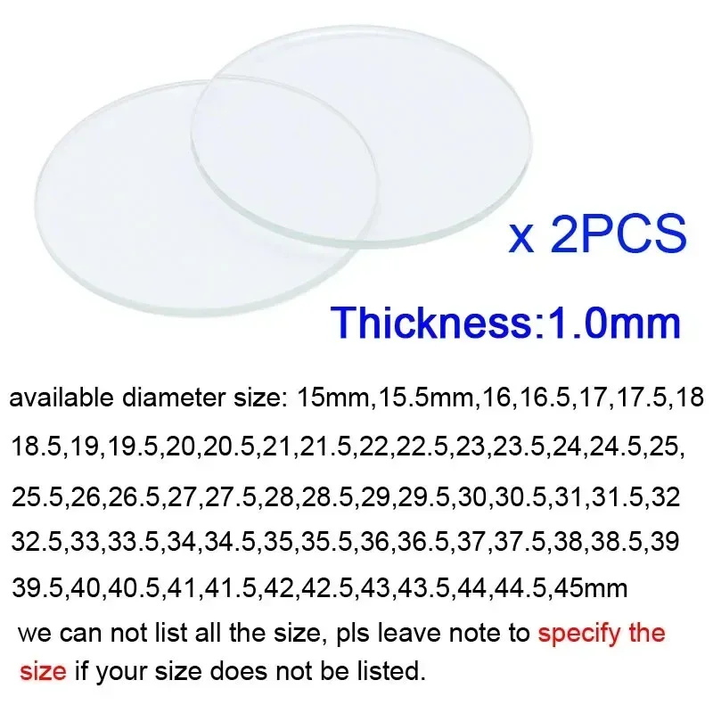 2 Pieces 15 - 45mm Flat Round  - Smart Watch Screen Protector reseña y precio