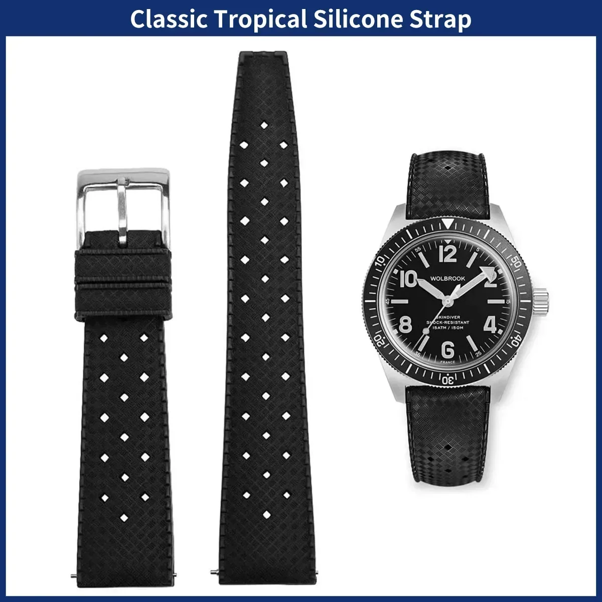 FKM watch Strap 20mm 22mm Trop - Watches Rolex Smartwatch reseña y precio