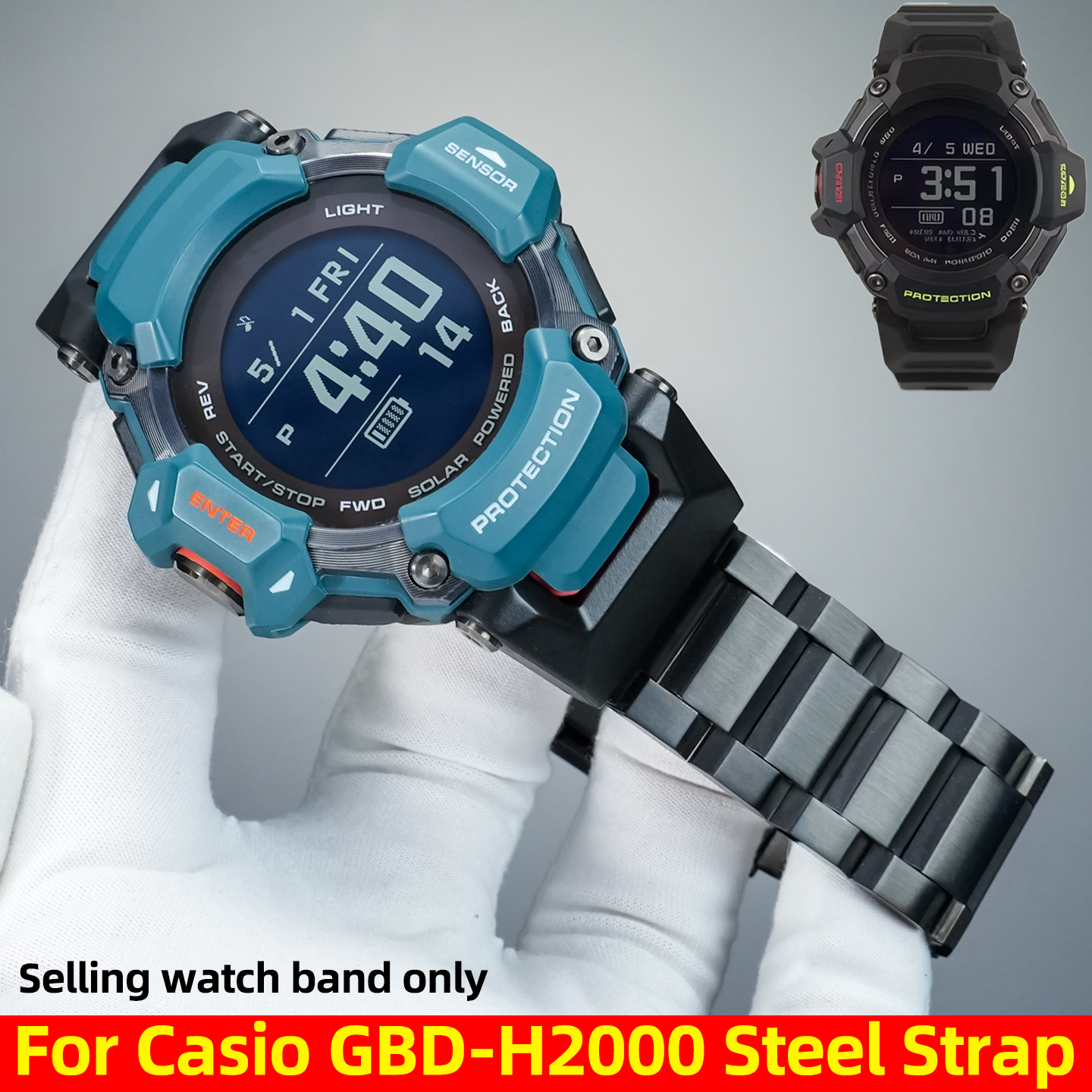 GBD-H2000 Modified metal Strap - Smartwatch Casio Watches For Men reseña y precio