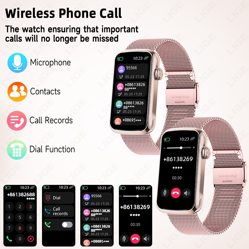 LIGE 1.47'' Smart Watch Women  - Smartwatch Ladies Watches For Women reseña y precio