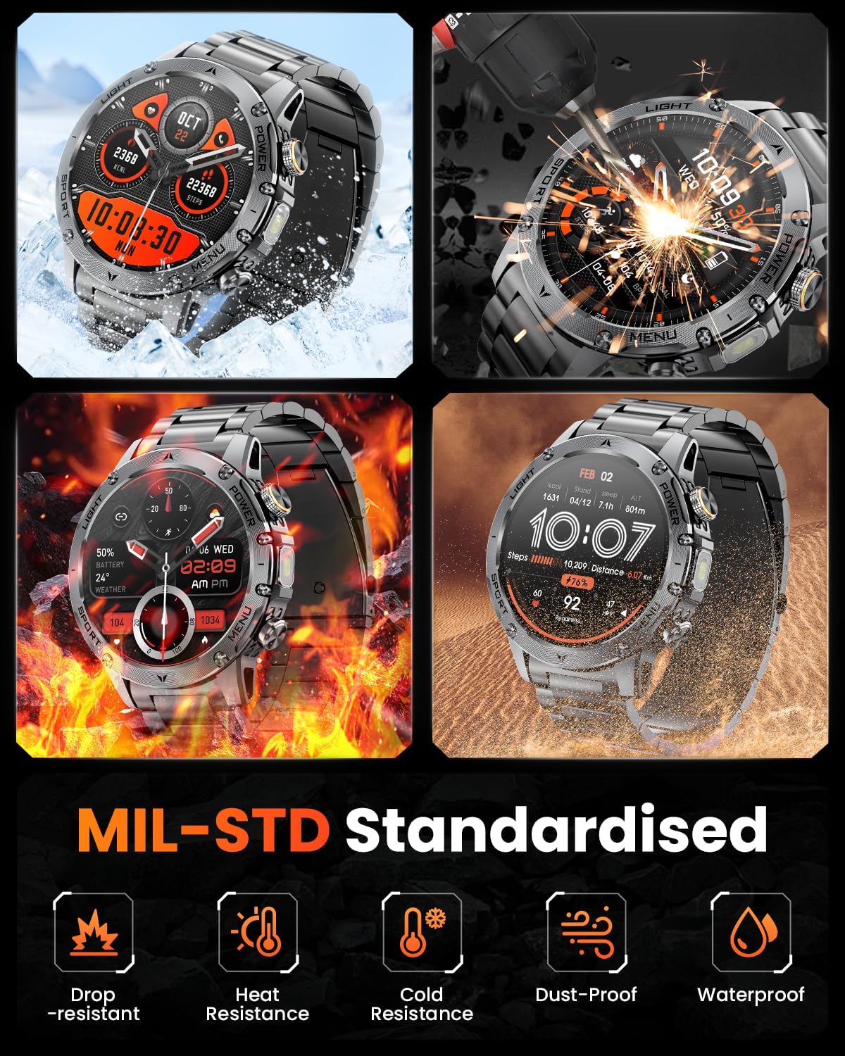 New T-REX3 Outdoor 1000mAh Bat - Smartwatch Watches Gift For Men reseña y precio