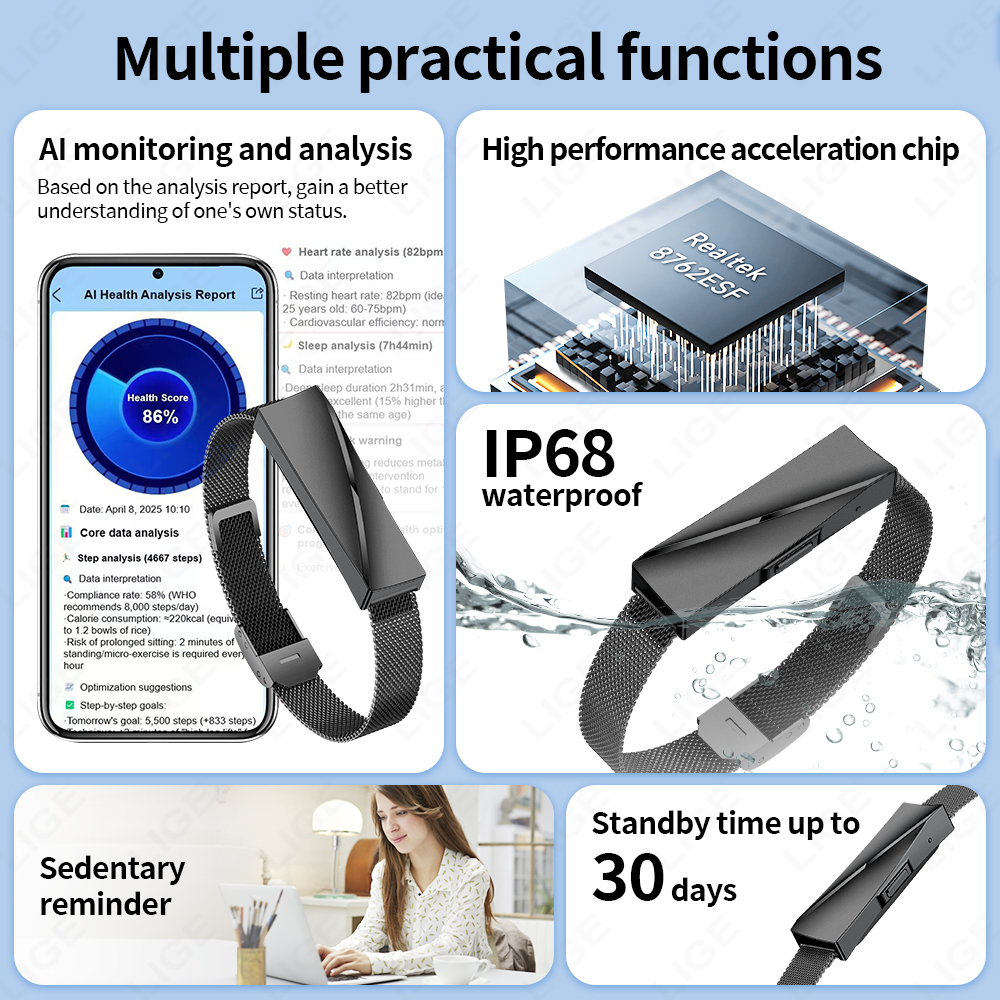 LIGE For Android IOS New Smart - Smartwatch Ladies Watches For Women reseña y precio