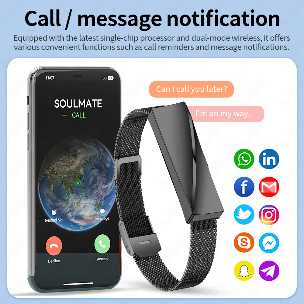 LIGE For Android IOS New Smart - Smartwatch Ladies Watches For Women reseña y precio