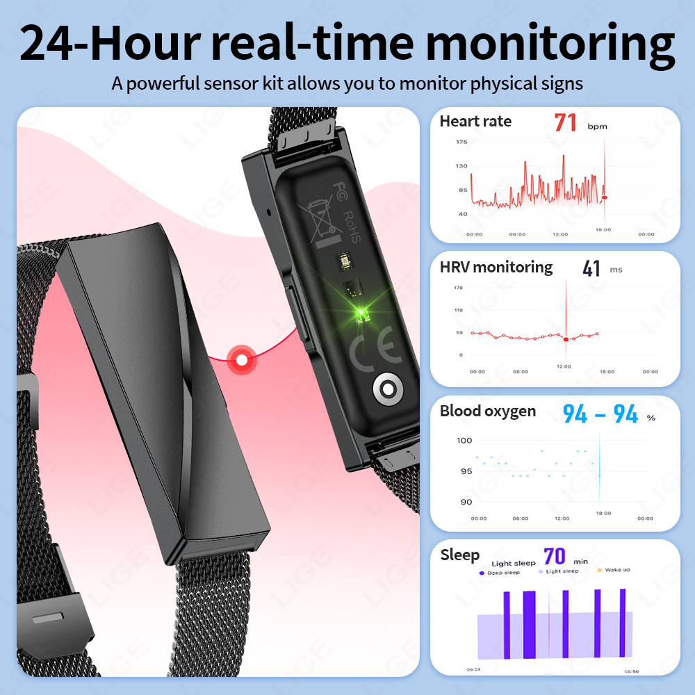 LIGE For Android IOS New Smart - Smartwatch Ladies Watches For Women reseña y precio
