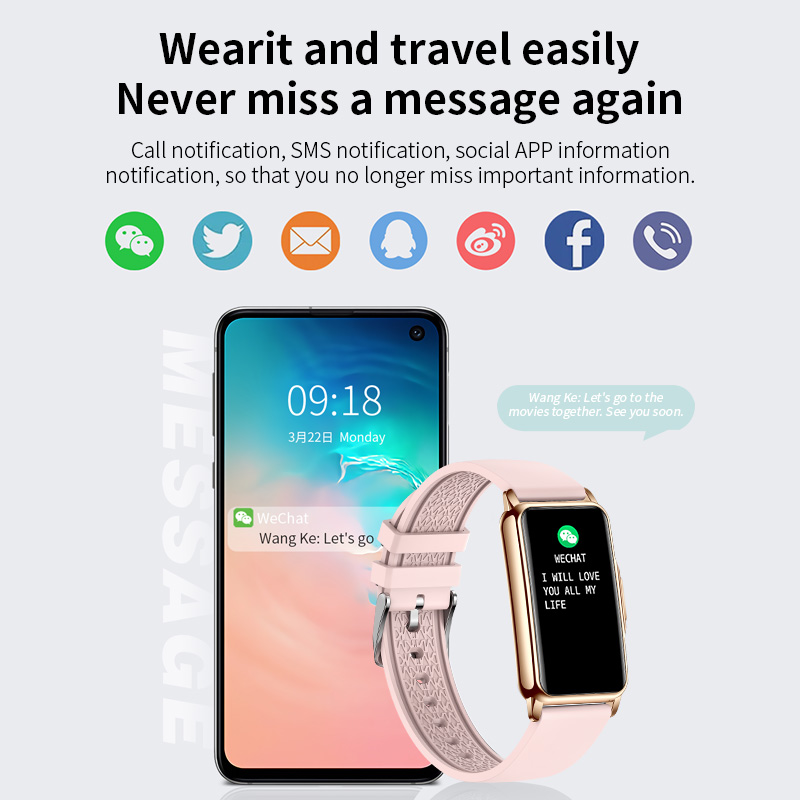 For Android IOS Smart Bracelet - Smartwatch Ladies Watches For Women reseña y precio