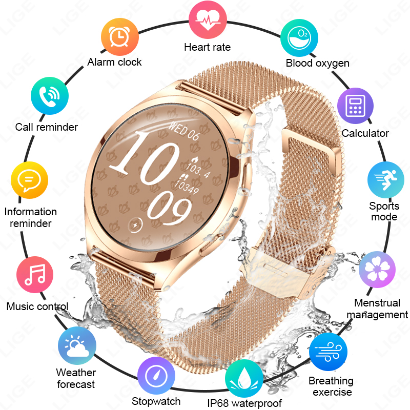 LIGE Luxury Smart Watch For Wo - Smartwatch Ladies Watches For Women reseña y precio