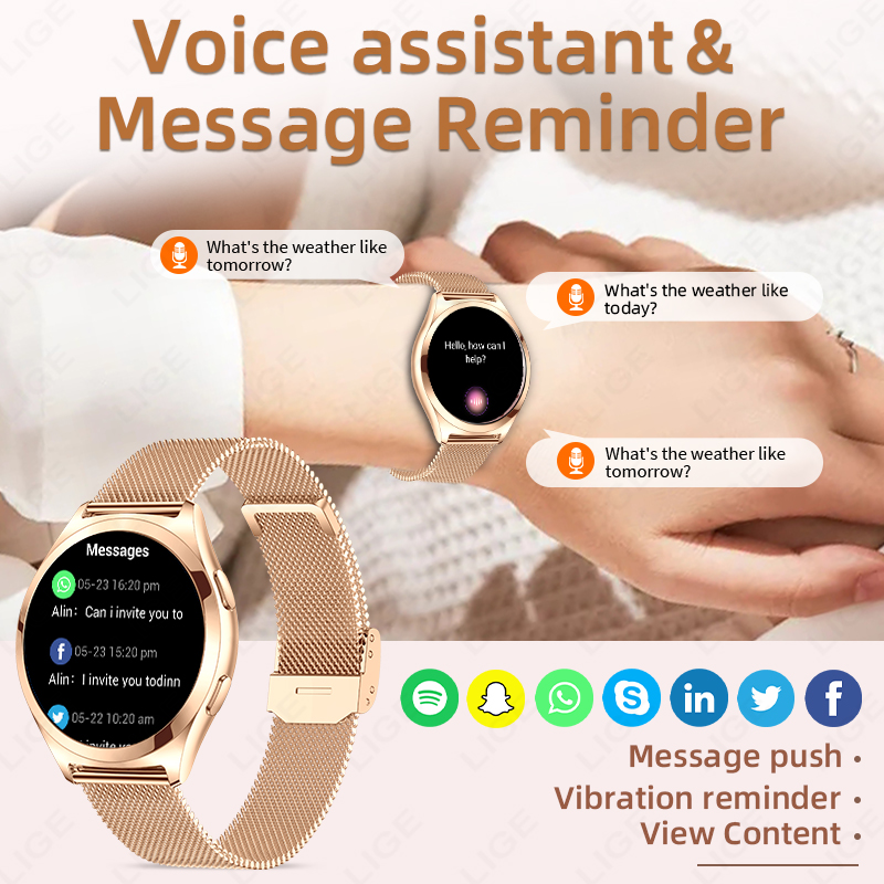 LIGE Luxury Smart Watch For Wo - Smartwatch Ladies Watches For Women reseña y precio