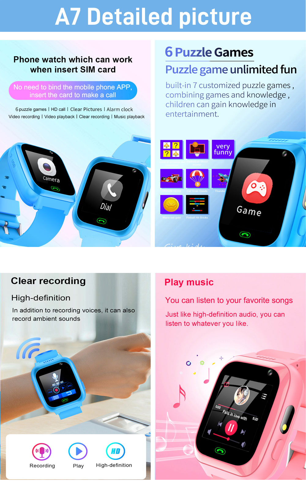 2G 4G Kids Smart Watch Phone G - Smartwatch Watches Gift For Boys reseña y precio