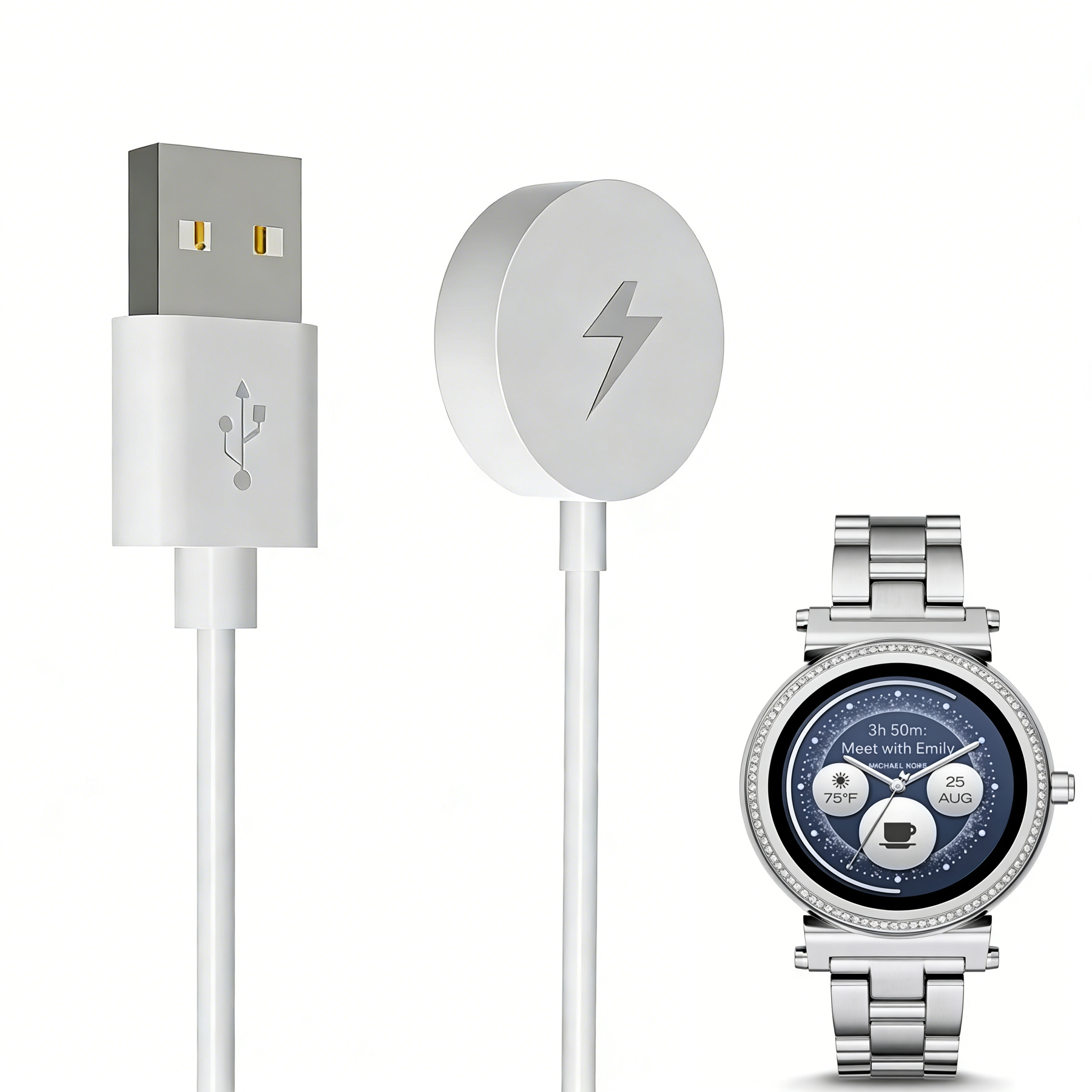 Charger Cable For Michael Kors - Smartwatch Watches Michael Kors reseña y precio