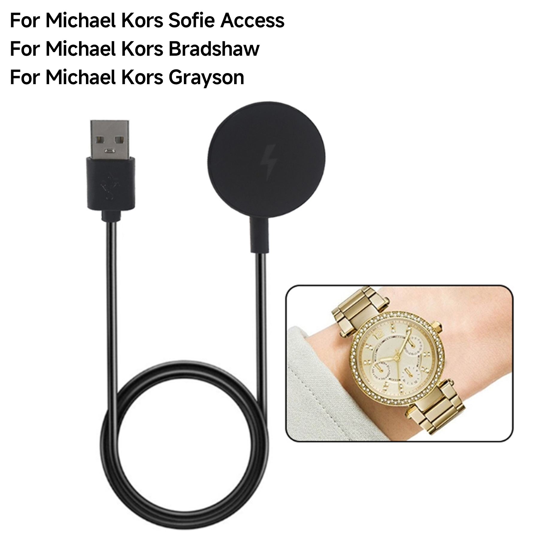 Charger Cable For Michael Kors - Smartwatch Watches Michael Kors reseña y precio