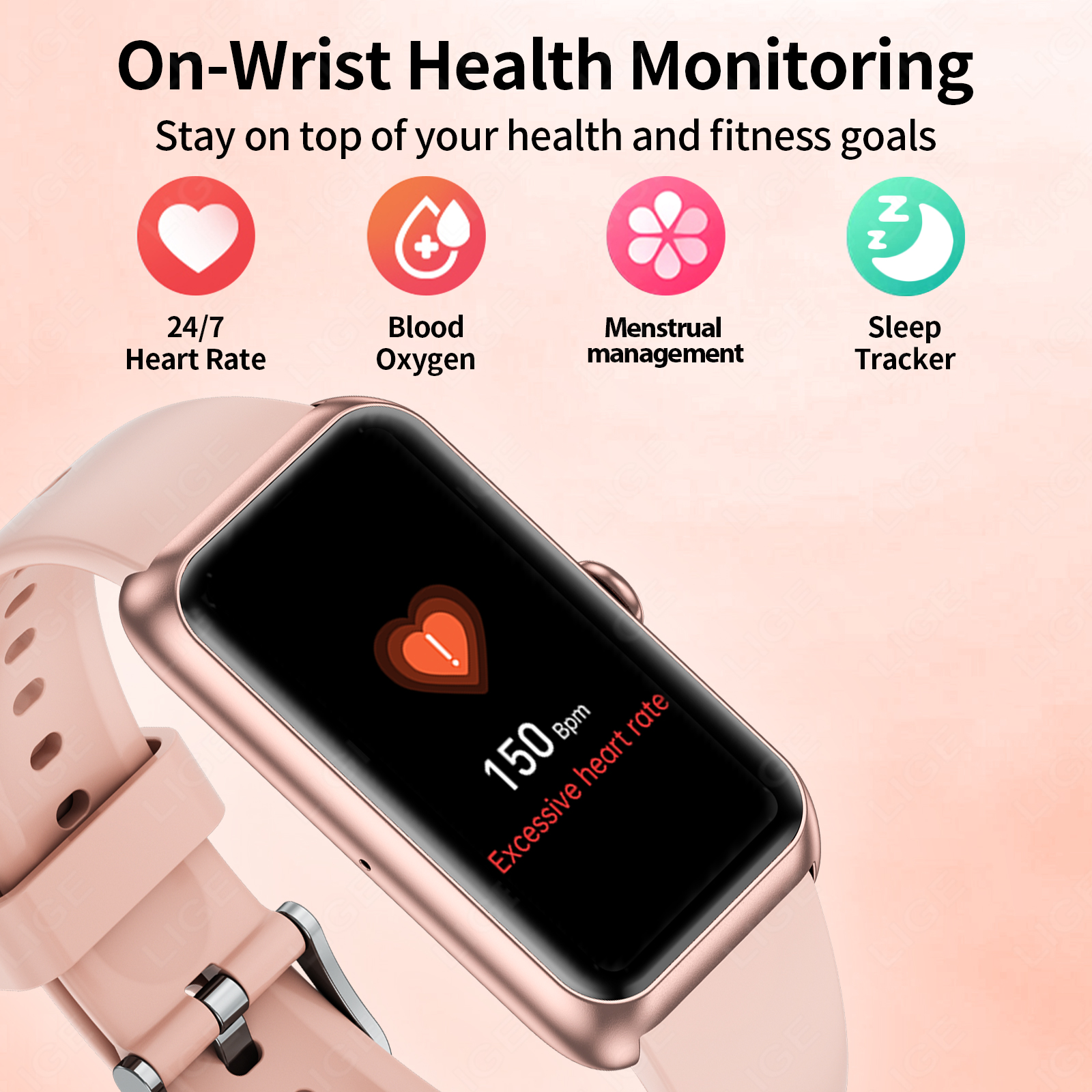 LIGE New Fashion Ladies Smart  - Smartwatch Ladies Watches For Women reseña y precio